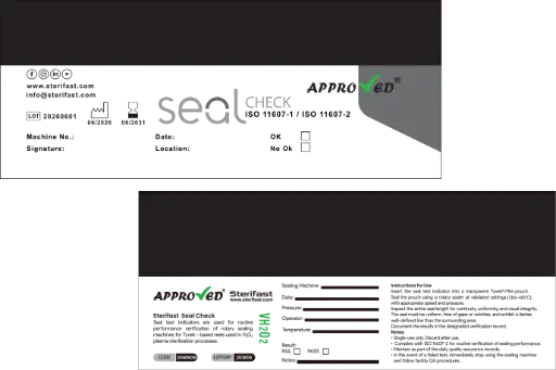 [WEB-ST-026] Sterifast Approved Steam / VH2O2 Seal Check